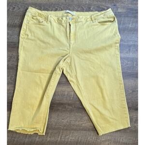 Butter Yellow‎ Capri With Fringe 22W Curvy EST. 1946 Denim